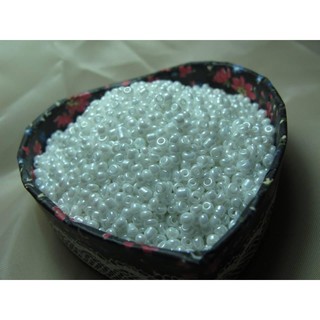 hạt cườm trắng mỡ 2mm - đính kết -handmde-trang trí-phụ kiện