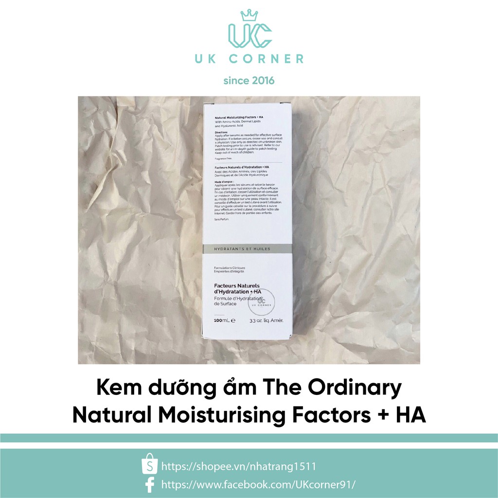 Kem dưỡng ẩm The Ordinary Natural Moisturising Factors + HA 30ml | BigBuy360 - bigbuy360.vn