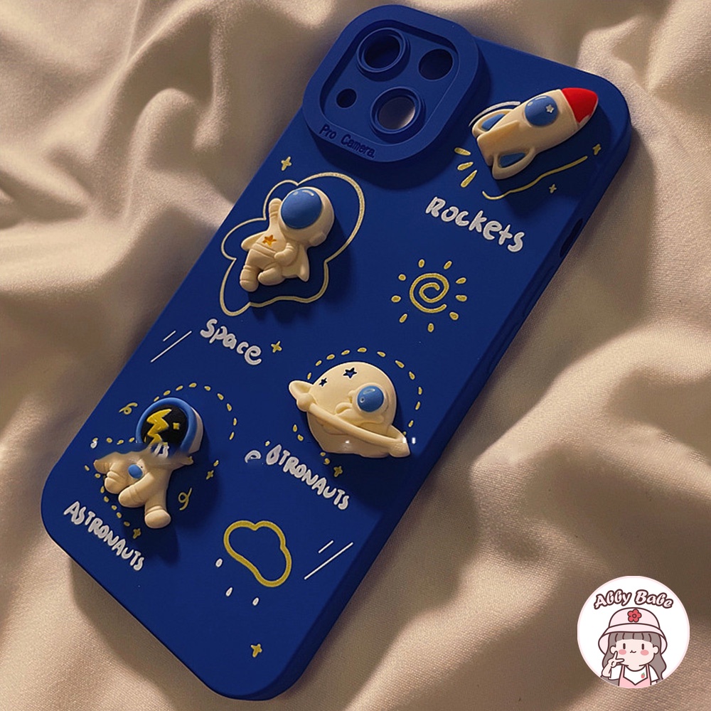 Ốp Điện Thoại TPU Mềm Hình Phi Hành Gia 3D Cho IP 13 12 11 Pro Max XS XR 8 7 Plus