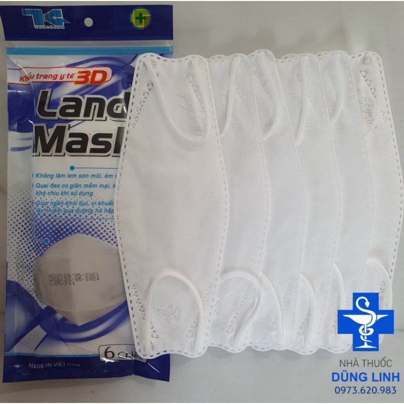 Khẩu Trang 3D Kháng Khuẩn LandMask Set 1 Bịch 6 Cái Có Nhiều Màu Hàng Công Ty Chính Hãng | BigBuy360 - bigbuy360.vn