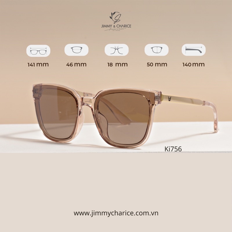 Gọng kính mát Jimmy & Charice Nam nữ GM tròng kính chống tia Uv400