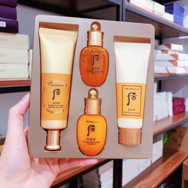 SÉT CHỐNG NẮNG CHỐNG NHĂN WHOO VÀNG [FREE SHIP] SPF50+/PA+++