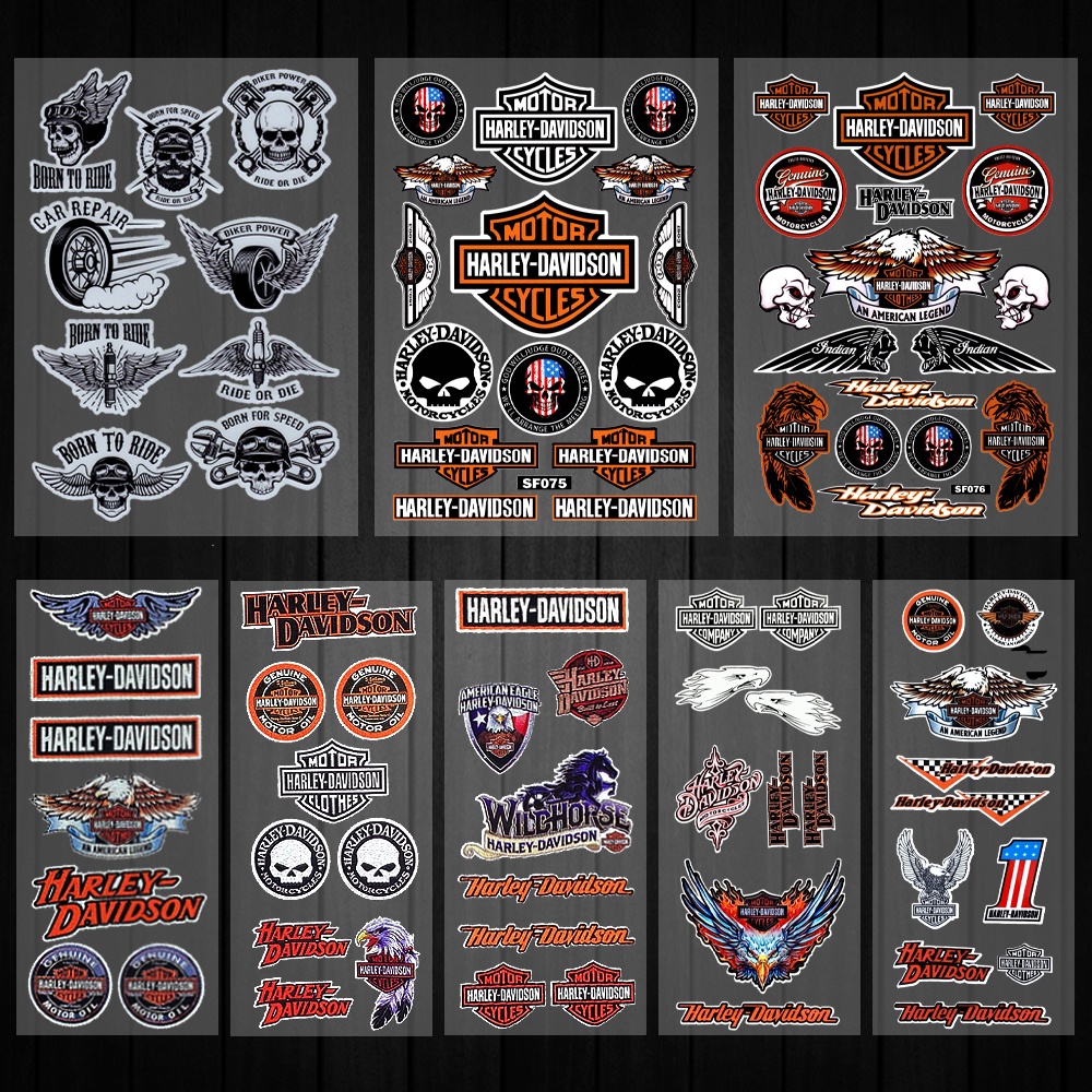 Harley-Davidson Reflective stickers decoration refit sticker Helmet decals suitable for motorcycle/car