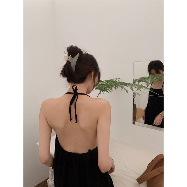 ĐẦM NỮ ULZZANG DÂY YẾM HỞ LƯNG