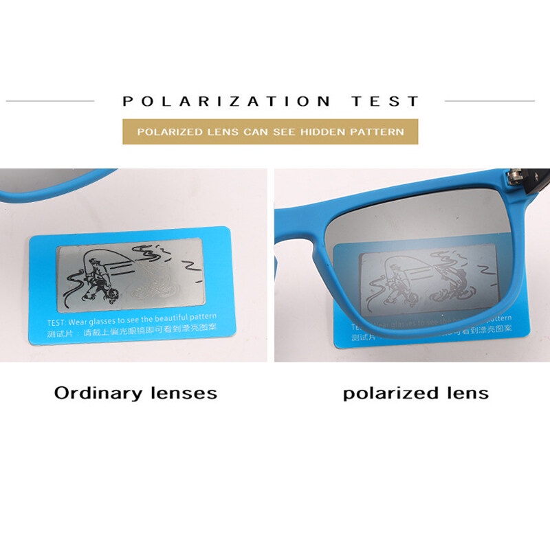 Kính Chống Nắng Phân Cực Mặt Vuông Chống Tia UV400 Phong Cách Thể Thao Cho Nam
