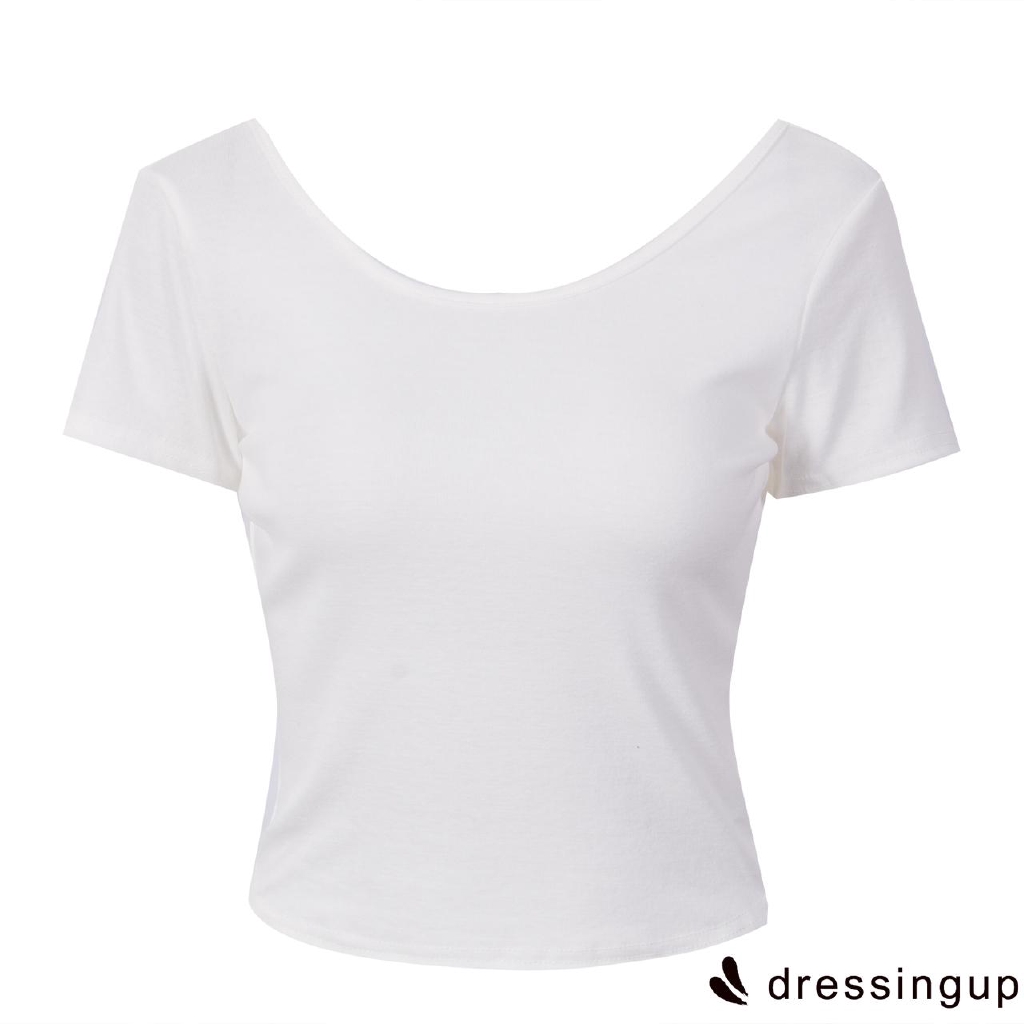 Áo thun lửng ngắn tay thời trang mùa hè dành cho nữ