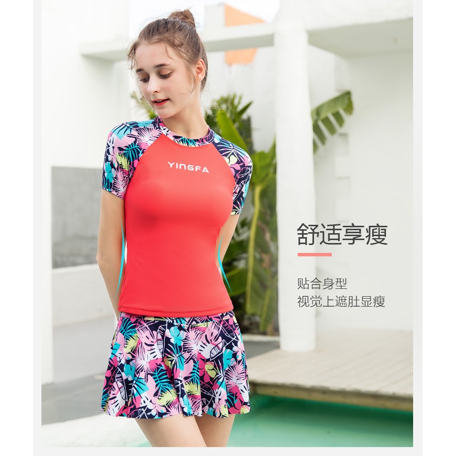 Bộ áo váy bơi rời thời trang nữ YingFa Y2111 (Sẵn đệm ngực)