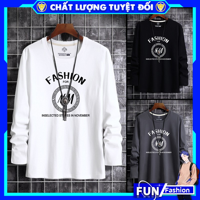 Áo thun nam Fashion cổ tròn đẹp tay dài 💖FREESHIP💖 mã TT52 phong cách Hàn Quốc form rộng cho mùa hè thu