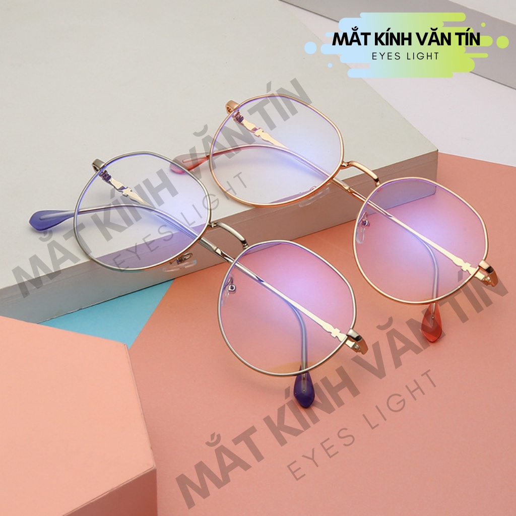 Gọng kính cận Eyes Light T561 mắt kính nữ tròn càng kim loại cao cấp không gỉ | WebRaoVat - webraovat.net.vn