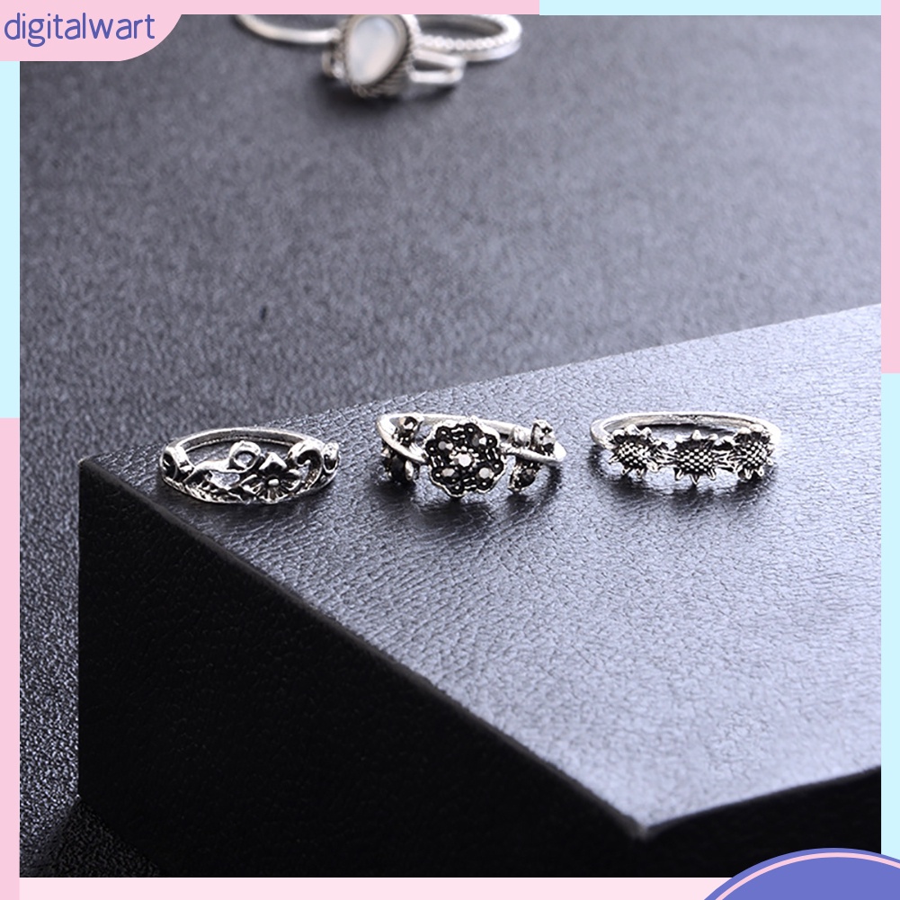 Set 14 nhẫn hợp kim kiểu dáng đa dạng thời trang cho nữ