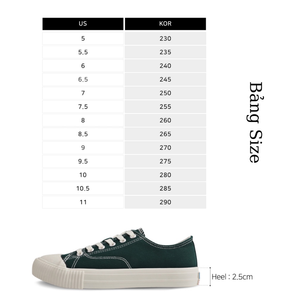 Giày Domba Match Point Màu Xanh MP-8319 (GREEN/WHITE) Nam Nữ  - Phối Đồ Đa Dạng (Váy, Crotop, Quần Jean,…)