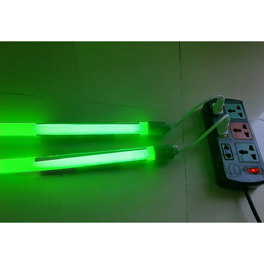 Combo 2 Bóng Đèn Led Tuýp 60cm 1m2 Trang Trí Màu Xanh Lá 9W 18W, Đèn Led 6 Tấc 1,2m Nhiều Màu Sắc