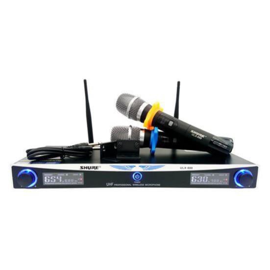 Bộ Micro karaoke không dây Shure ULX-888 + Tặng kèm 2 micro karaoke không dây chống lăn bảo vệ micro cao cấp - Bh 1 năm