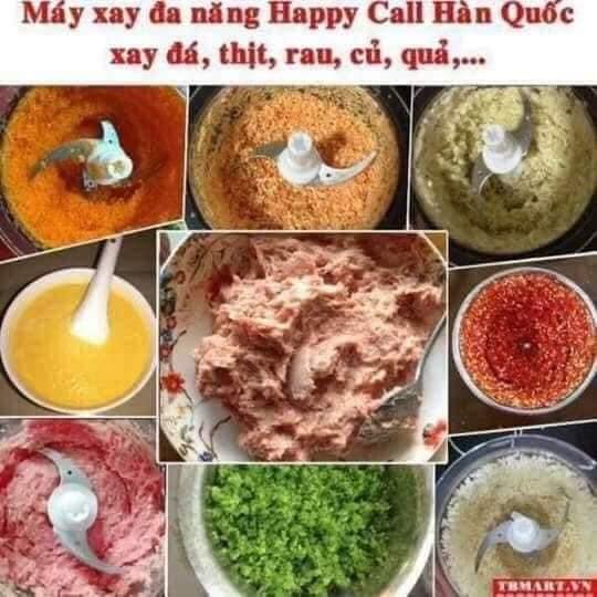 Máy xay thịt Happy call cối thuỷ tinh