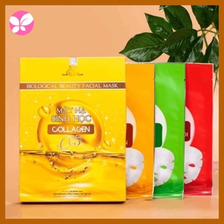 Mặt nạ sinh học collagen X3 Đông Anh - Hộp 5 miếng Chính hãng - Mặt nạ X3 đa công dụng