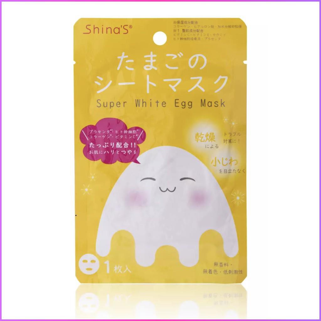 ĐẮP MẶT NẠ TRỨNG TRẮNG DA ,NÂNG CƠ, MỜ NÁM NHẬT BẢN SUPER WHITE EGG MASK 25G 1 MIẾNG