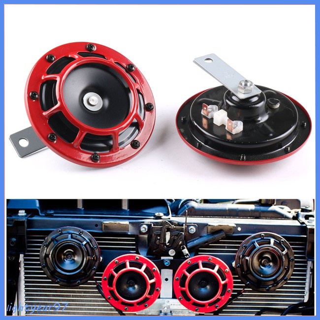 Bộ 2 Kèn Hơi Điện Tử 12V 115dB Hella Âm Thanh Siêu Lớn Màu Đỏ / Đen Cho Xe Hơi / Xe Máy