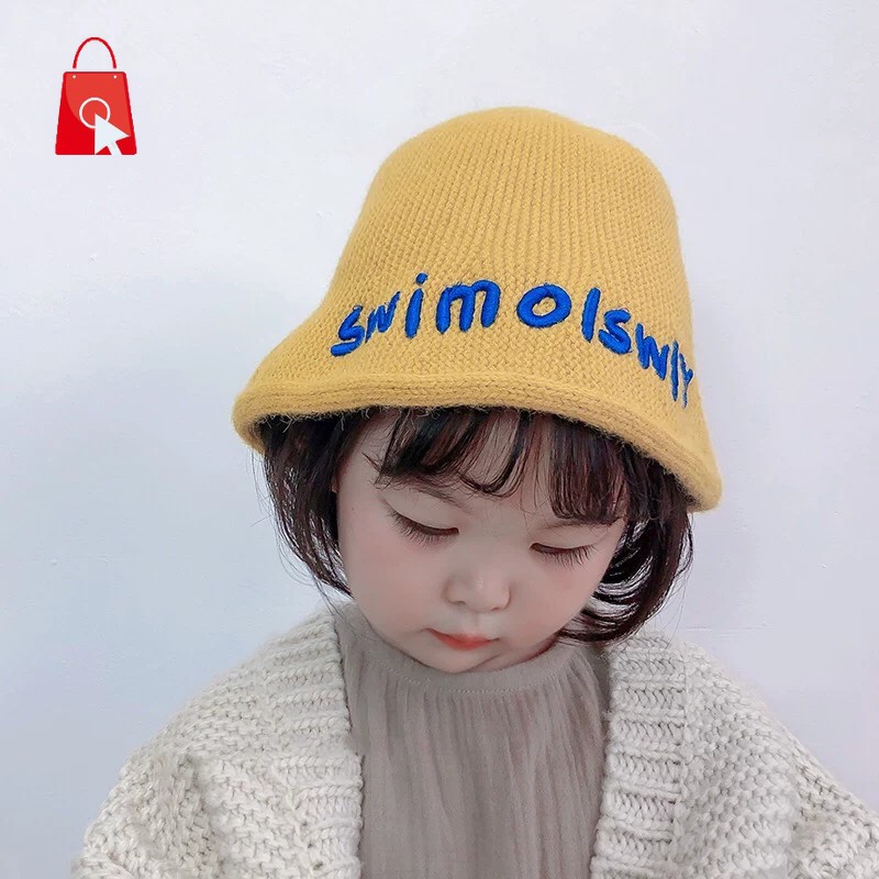 Mũ len thêu chữ đáng yêu cho trẻ em JP1