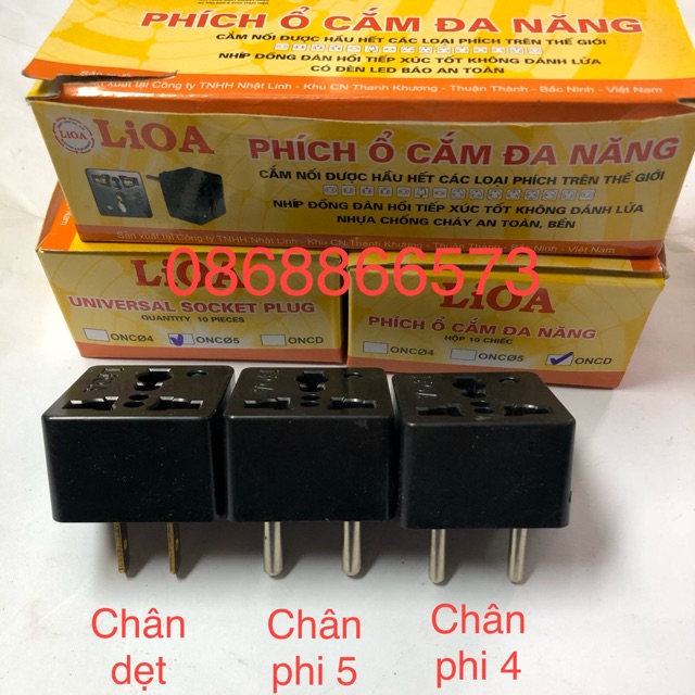 Ổ phích cắm nối đa năng LiOA có đèn báo