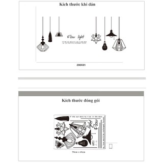 DECAL DÁN TƯỜNG CHÙM ĐÈN FLOW LIGHT