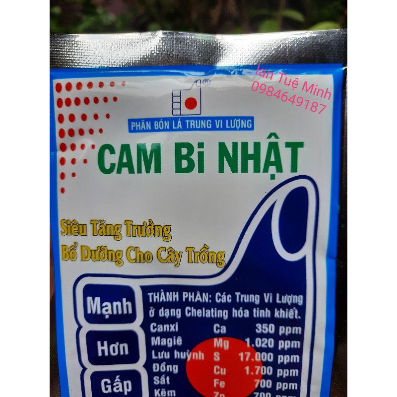 Phân bón lá bổ sung trung vi lượng Cam bi nhật  siêu tăng trưởng bổ dưỡngcho cây trồng gói 40g chính hãng