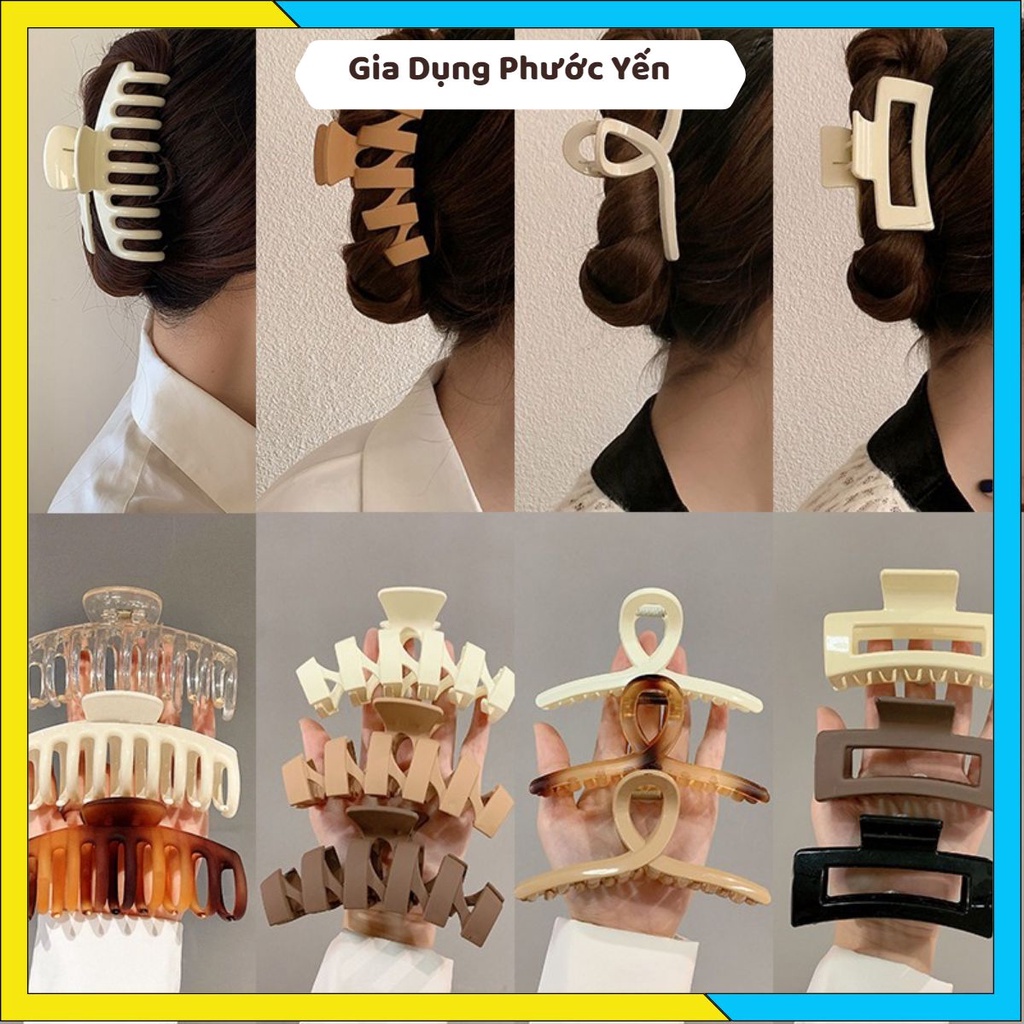 Set 10 kẹp tóc càng cua cỡ lớn kiểu Hàn Quốc thời trang mùa hè xinh xắn cho nữ