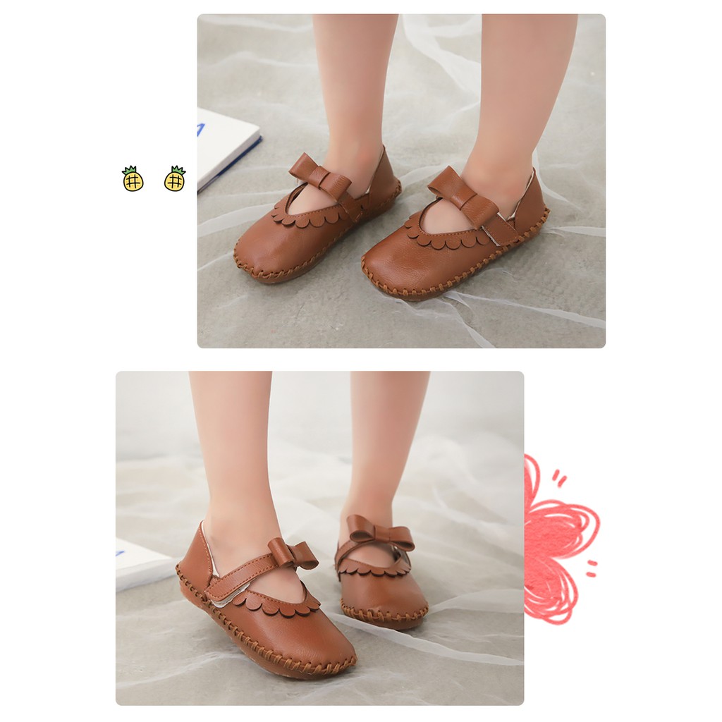 Giày Búp Bê Đế Mềm Chống Trượt Phong Cách Hàn Quốc Cho Bé Gái