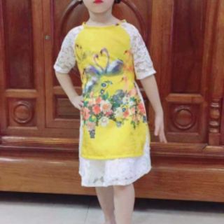 Áo dài thiên Nga cho bé gái