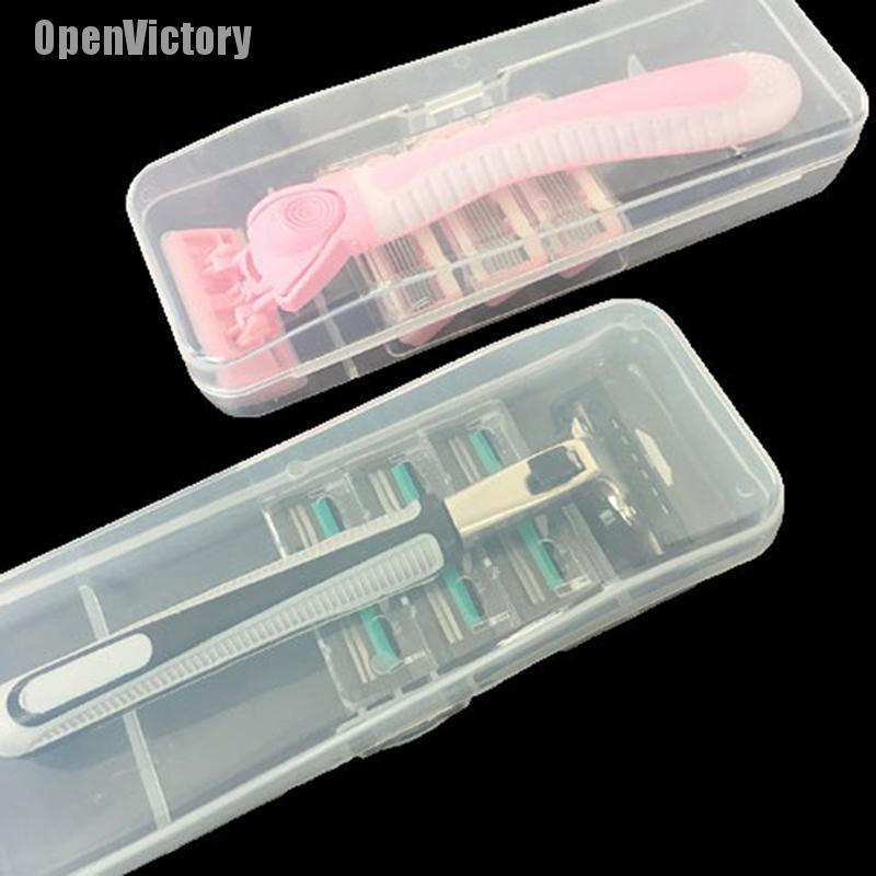 (Hàng Mới Về) Set 2 Hộp Nhựa Trong Suốt Đựng Dao Cạo Râu Có Tay Cầm Tiện Dụng | BigBuy360 - bigbuy360.vn