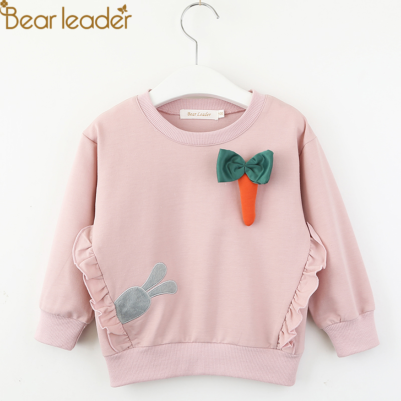 Bear Leader Girls Casual Clothing Fashion Blouses Long Sleeve Cartoon Carrot Kids Cute Costumes AZ1776 TS
