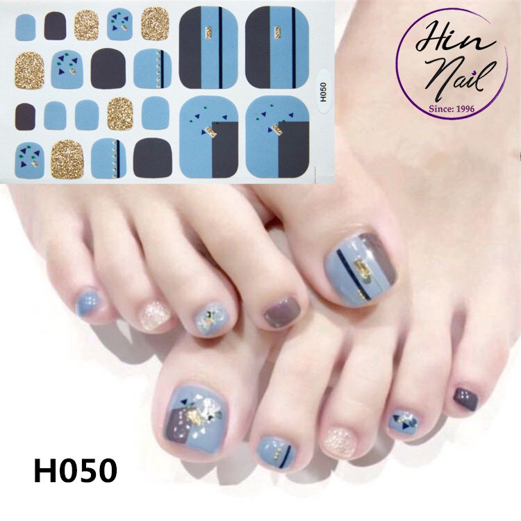 Nail sticker trang trí móng chân họa tiết độc đáo