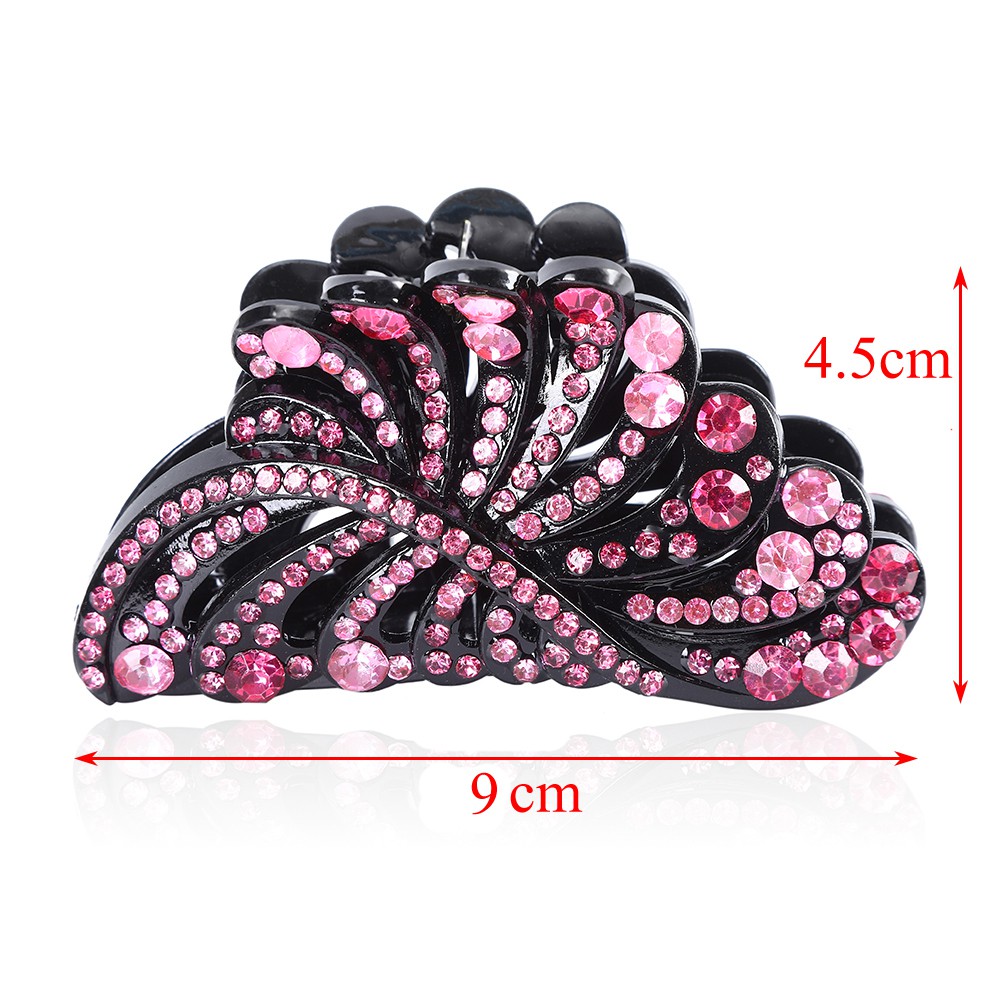 Kẹp tóc đính đá xinh xắn phong cách thời trang tùy chọn màu sắc