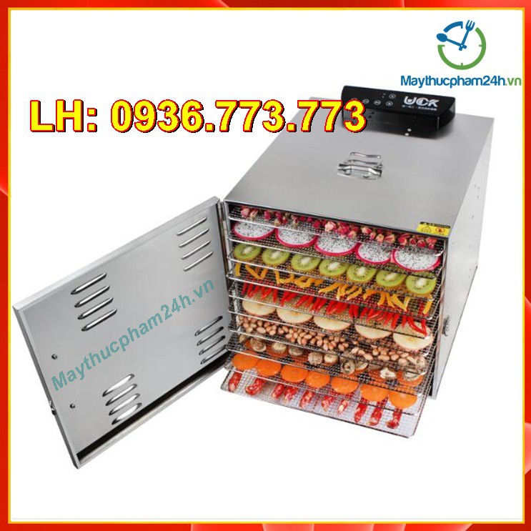 Tủ sấy thực phẩm, dược liệu, hoa quả, hải sản loại 10 Tầng INox cao cấp