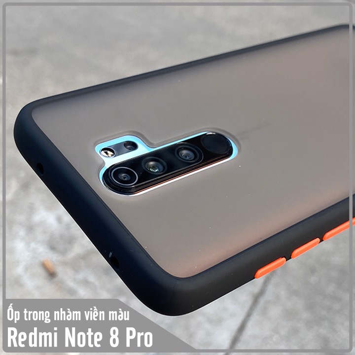 Ốp lưng Xiaomi Redmi Note 8 Pro trong nhám viền màu | BigBuy360 - bigbuy360.vn
