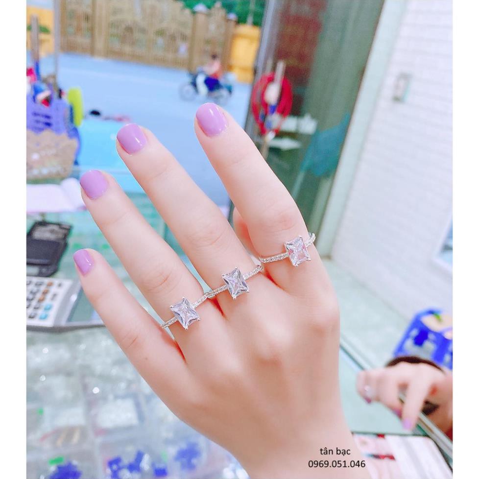 nhẫn bạc 925 , đính đá tự nhiên , hàng dày dặn , cao cấp - trang sức ĐẠI PHÁT