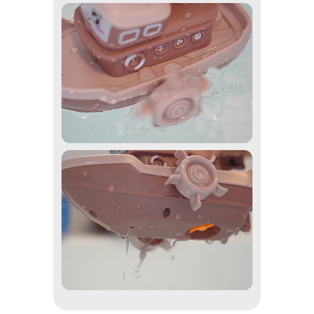 Đồ Chơi Lên Dây Cót Hình Thuyền / Ếch / Cua Dễ Thương Cho Bé Chơi Khi Tắm