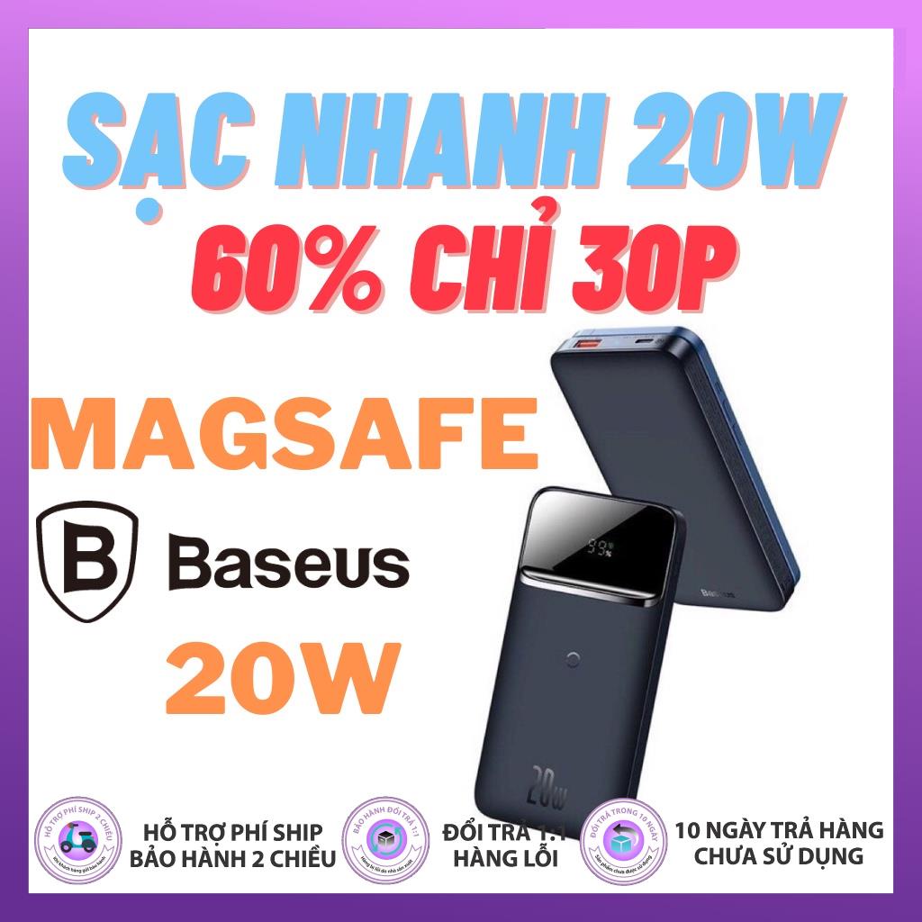 CHÍNH HÃNG Pin sạc dự phòng sạc nhanh 20w 10000mah Baseus hỗ trợ sạc không dây từ tính magsafe cho iphone/samsung/oppo