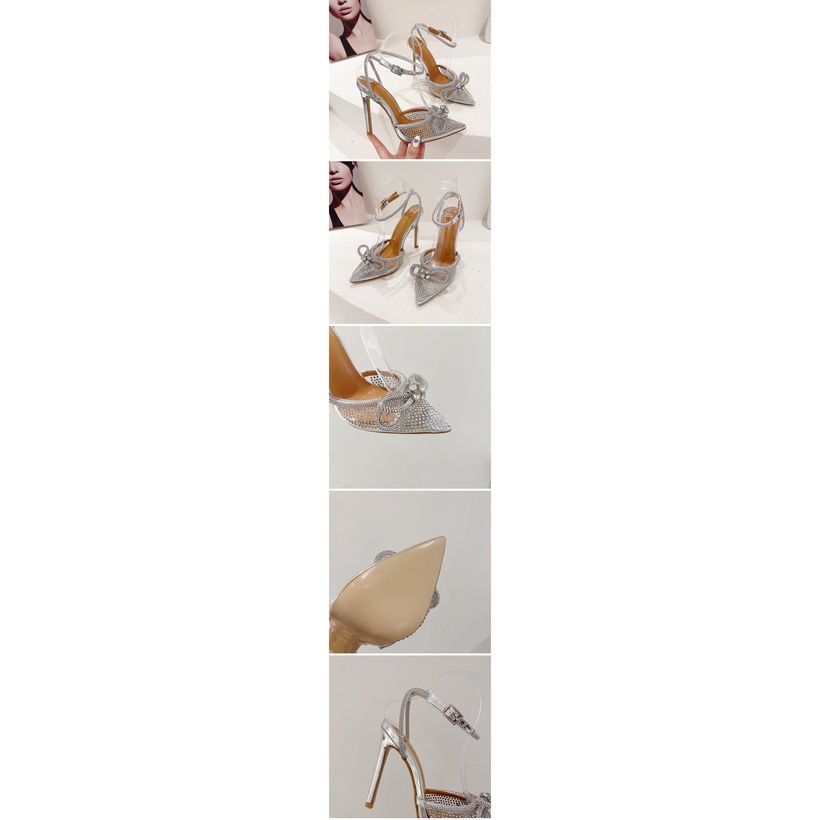 Giày Cao Gót 4.33 Inches Size Lớn 35-42 Đính Nơ Thời Trang Nổi Bật