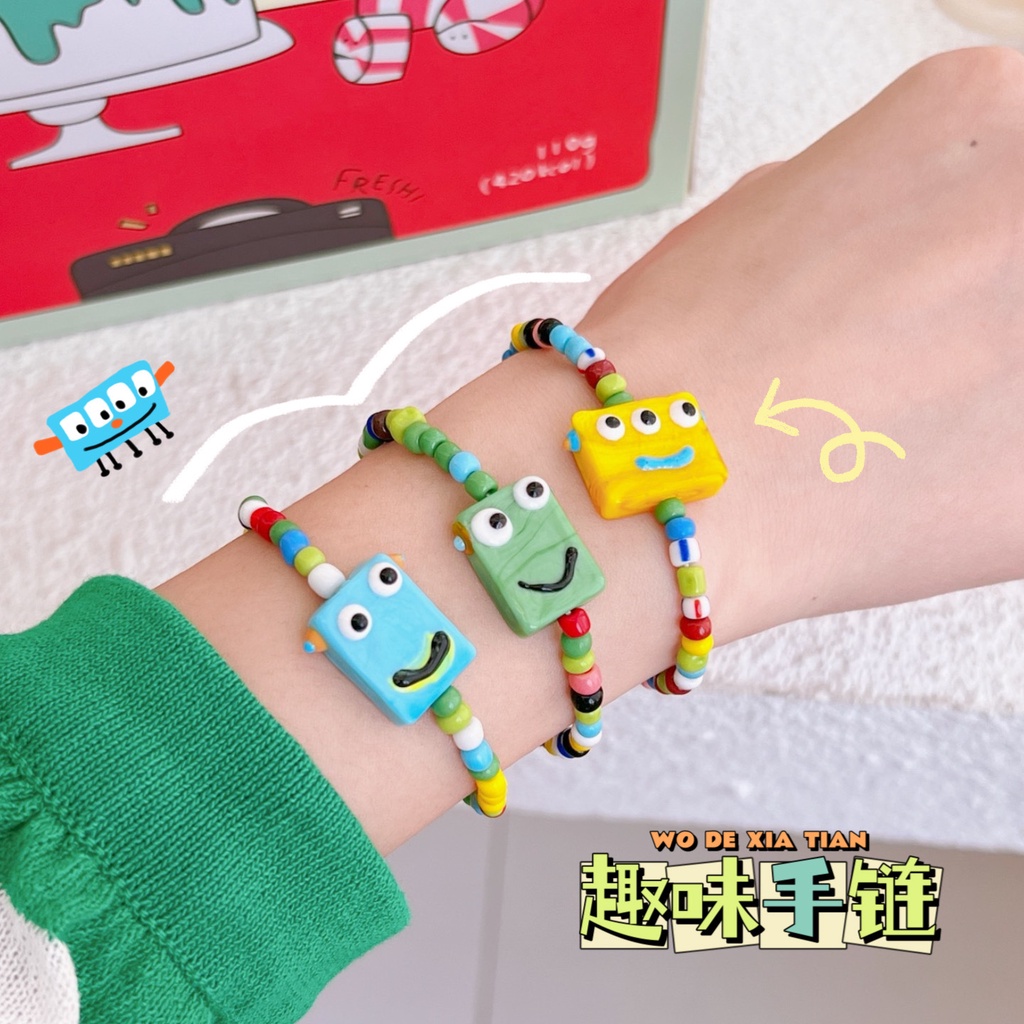 Vòng Tay Hạt Cườm Handmade Hình quái vật đáng yêu