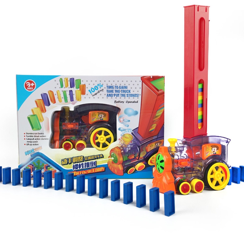 Set 80 Xe Lửa Domino Có Âm Thanh Cho Bé