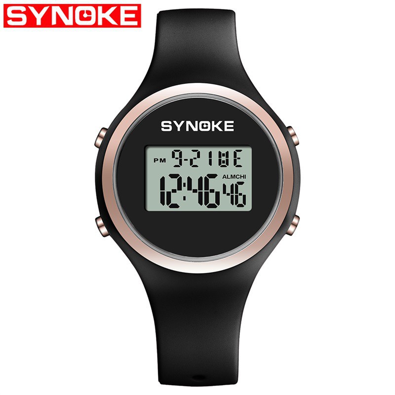 Đồng hồ điện tử thể thao thời trang nữ dây cao su SYNOKE PKHRSNK002 (44 mm)