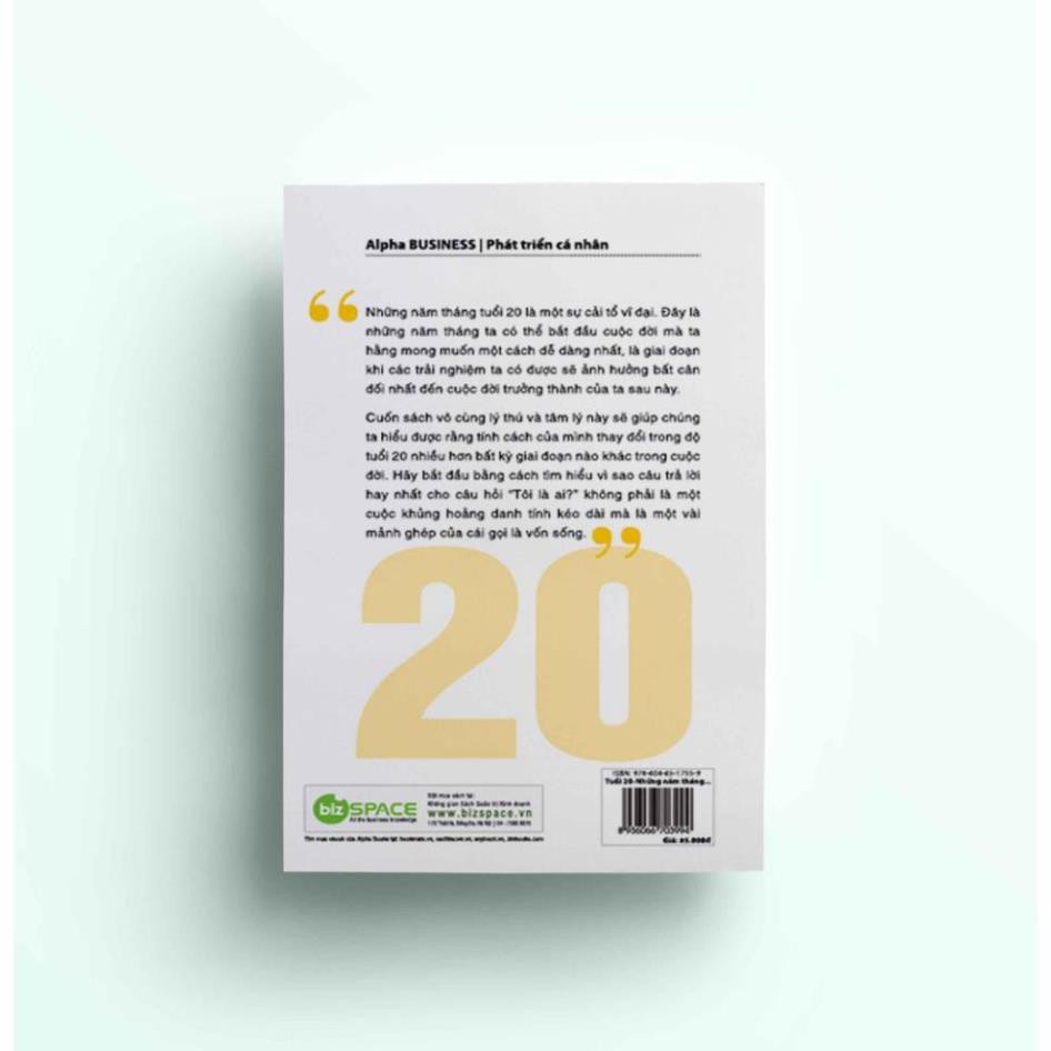 Sách Alphabooks - Tuổi 20: Những năm tháng quyết định cuộc đời bạn | BigBuy360 - bigbuy360.vn