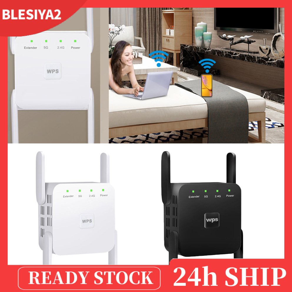 (Hàng Mới Về) Bộ Khuếch Đại Sóng Wifi Không Dây 1200mbps 2.4g 5g 4 Đầu Cắm Eu | BigBuy360 - bigbuy360.vn