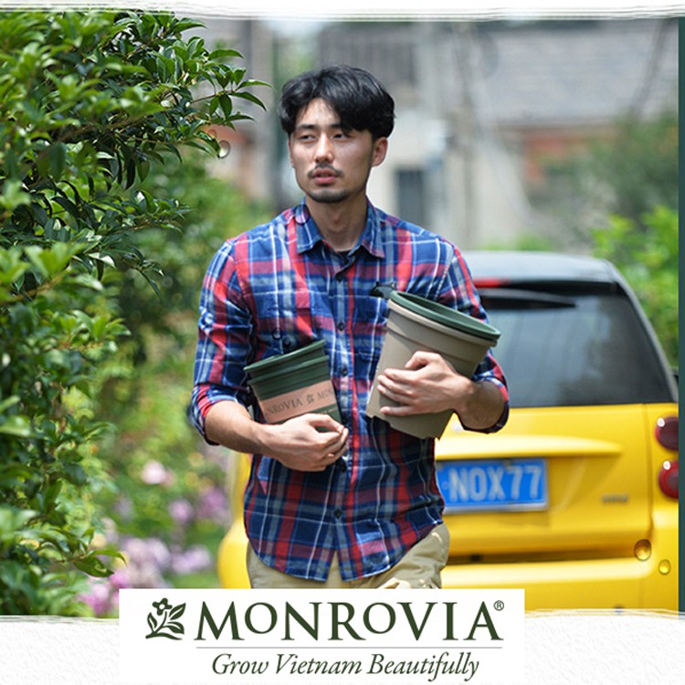 Chậu nhựa trồng cây cao cấp MONROVIA ( 16x12,8x17,5 cm ) Hàng Loại 1