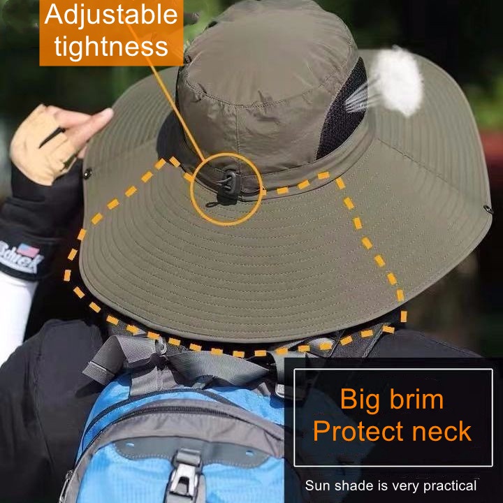 Mũ tai bèo vành rộng chống nắng phong cách mùa hè dành cho nam