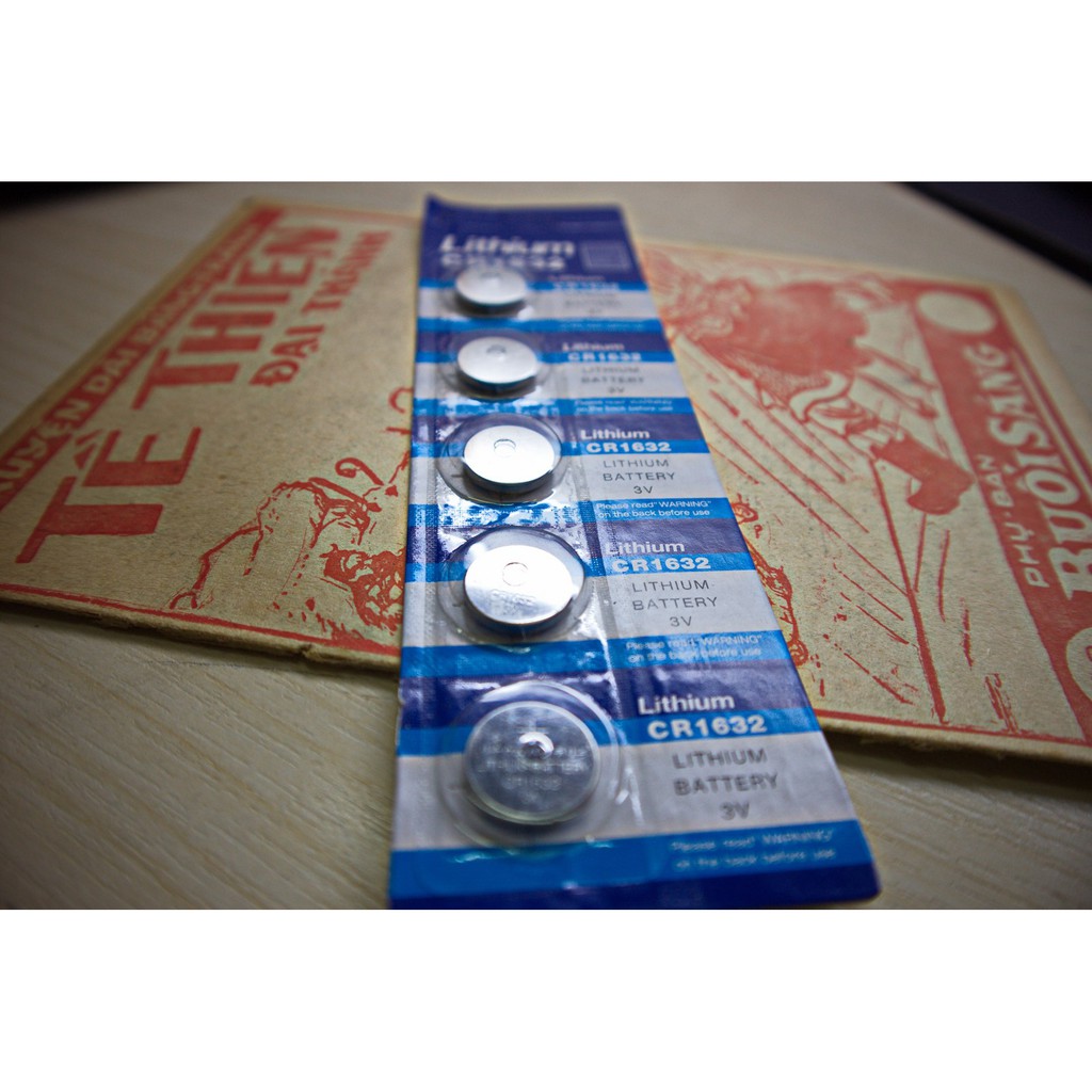 Vỉ 5 viên pin CR 2025 / CR 1632 / CR 2016