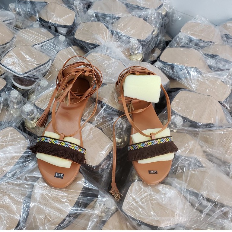 Sandal nữ chiến binh cột dây quai thổ cẩm siêu hot