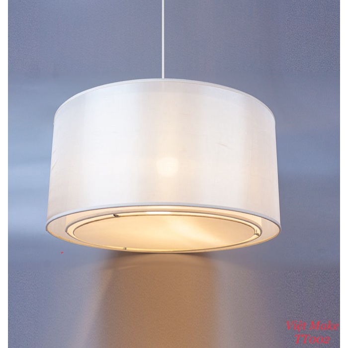 Đèn Thả 2 Tầng Vải Lụa Cao Cấp Size Lớn Nhỏ Cho Phòng Khách Phòng Ngủ, Đèn Thả Trần Trang Trí Độc Đáo HL Lighitng