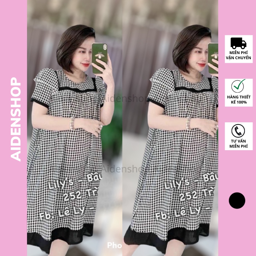 Váy bầu công sở đẹp Aidenshop đầm bầu thiết kế mùa hè suông