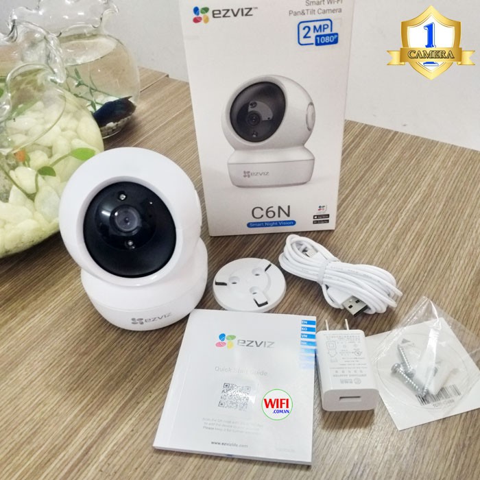 Camera Wifi Ezviz C6N 1080P 2M  - Combo Camera Không Dây, 360 độ, Đàm Thoại 2 Chiều, thẻ 32GB/64GB/128GB | BigBuy360 - bigbuy360.vn